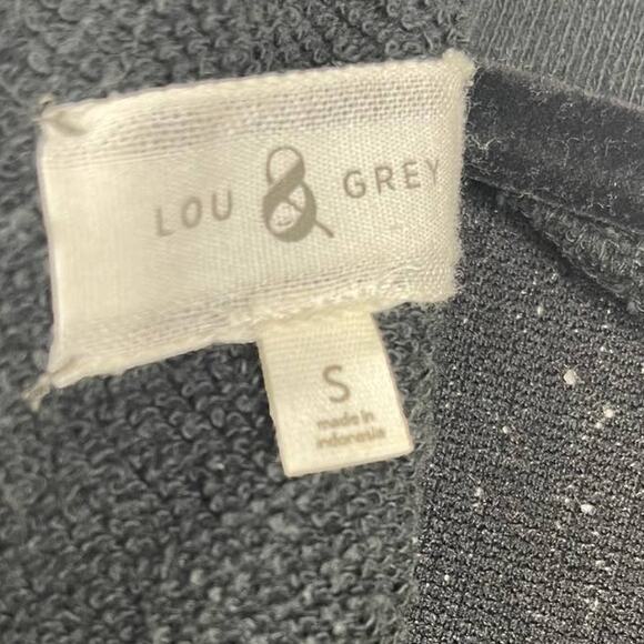 Lou & Grey Womens Size‎ S Sweater Dress Gray Black Long Slv Back Zip - Picture 4 of 6
